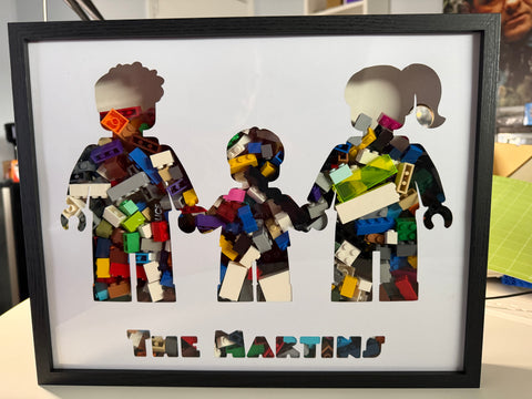 Personalized Brick Family Shadowbox