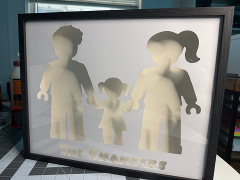 Personalized Brick Family Shadowbox