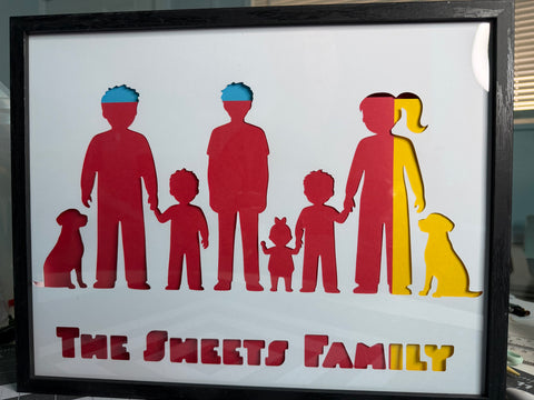 Personalized Brick Family Shadowbox