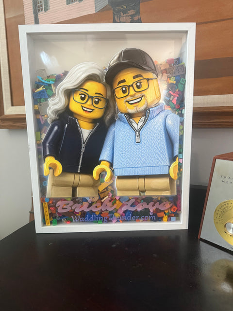 BlockVault™ Personalized UV Printed Brick Character Shadow Box