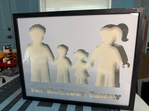 Personalized Brick Family Shadowbox