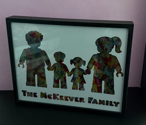 Personalized Brick Family Shadowbox