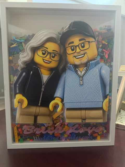 BlockVault™ Personalized UV Printed Brick Character Shadow Box