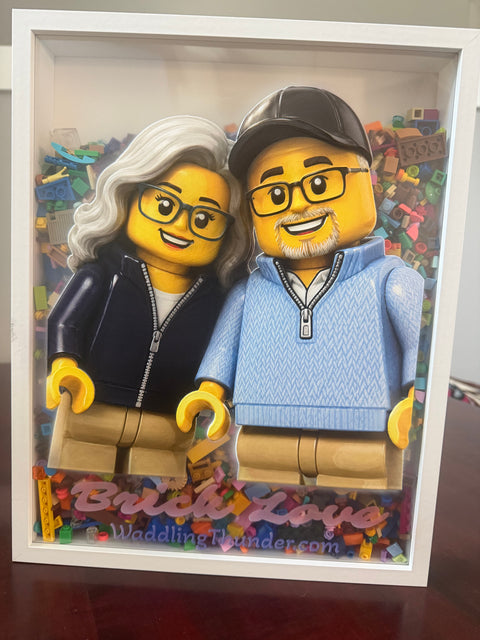BlockVault™ Personalized UV Printed Brick Character Shadow Box