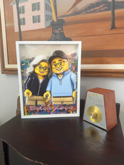 BlockVault™ Personalized UV Printed Brick Character Shadow Box